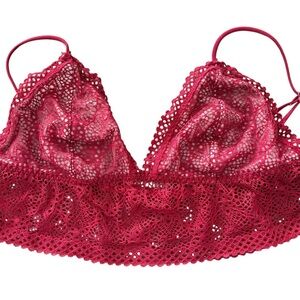 Victoria's Secret Raspberry Lace Bralette